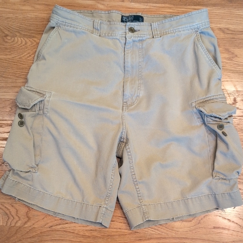 Vintage Polo Ralph Lauren Men's Khaki Cargo Shorts 34